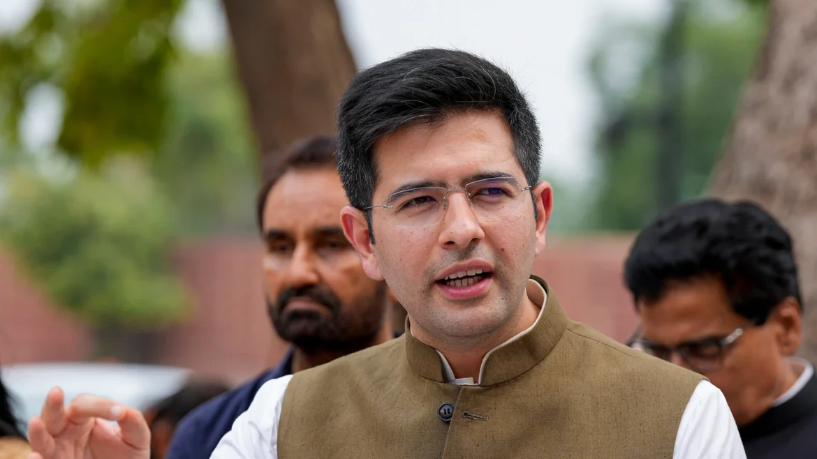 Raghav Chadha highlighted the increased airlines fare to prayagraj